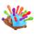 Colorful hedgehog toy with removable spikes for learning colors and numbers