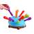 Close-up of colorful hedgehog toy with removable spikes for learning colors and numbers