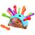 Colorful hedgehog toy with removable spikes for learning colors and numbers