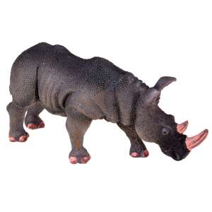 Black rhino safari animal figurine, realistic plastic toy for kids - Figure