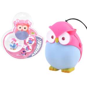 Pink owl keychain with light and sound, perfect for backpacks, pencil cases, or keys - Keychain