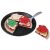Toy pizza slices on plate with spatula, pretend play food