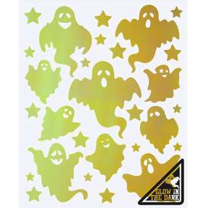 Glow in the dark ghost and star iron-on transfers for clothes, Naplamki brand - Iron-on patch