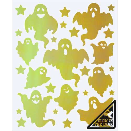 Glow in the dark ghost and star iron-on transfers for clothes, Naplamki brand