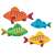 Colorful fish cards for Oko Nie memory game