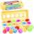 Matching Eggs shape sorting toy for toddlers, 12 colorful eggs with different shapes to match