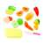 Play food set with vegetables, knife and cutting board, pretend play kitchen toys for kids