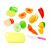 Play food set with toy vegetables, cutting board, and knife