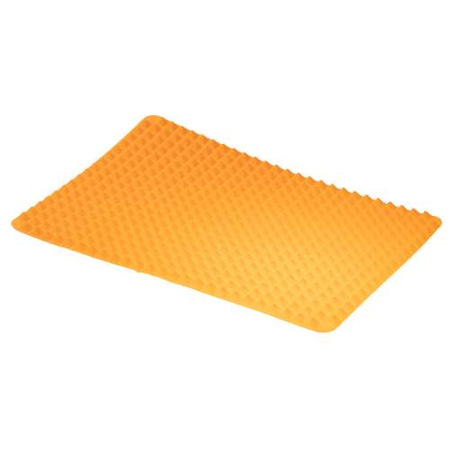 Orangefarbene Silikon-Pyramiden-Backmatte, antihaftbeschichtet, hitzebeständig, zum Backen, Grillen und Braten