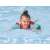 Child wearing Bestway Little Mermaid swimming vest with sleeves in a pool