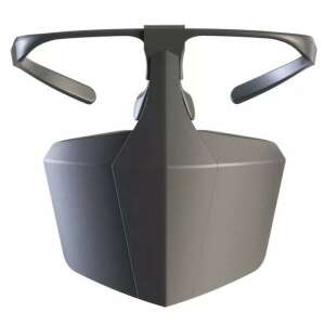 Black face shield with glasses, reusable, protective barrier against bacteria and viruses - Work Safety