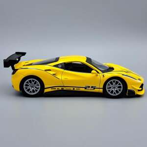 Ferrari 488 Challenge 1:24 méretarányú modell autó, sárga, Burago - Bburago