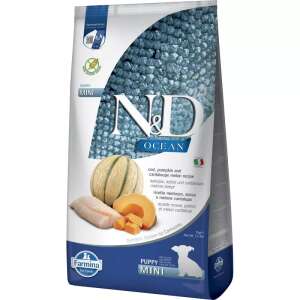 N&D Ocean Dog Puppy Mini 7kg száraz kutyaeledel tőkehal, sütőtök és sárgadinnye ízben, kis fajtájú kutyakölyköknek - N&D