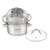 Klausberg KB 7141 4-częściowy parowar ze stali nierdzewnej z pokrywką szklaną, 22cm, 4 litry, indukcja