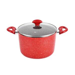 Voltz V54418A24D Deep Pot, 24 cm, 5.9 liters, Marble Coating, Induction, Red 102786398 - Cookware & bakeware