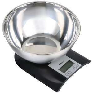 Kinghoff KH 1828 digital kitchen scale with stainless steel bowl, black - Kitchen Scale