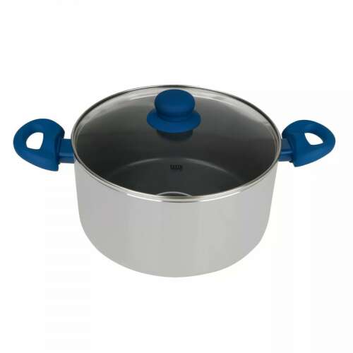Pot Tasty 678540, 24 cm, 5 L, Olajadagoló rendszer, Alumínium, Tapadásmentes bevonat, Kék