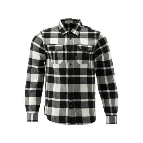 YATO fekete-fehér kockás flanel ing, hosszú ujjú, férfi