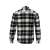 YATO fekete-fehér kockás flanel ing, hosszú ujjú, férfi, hátulnézet