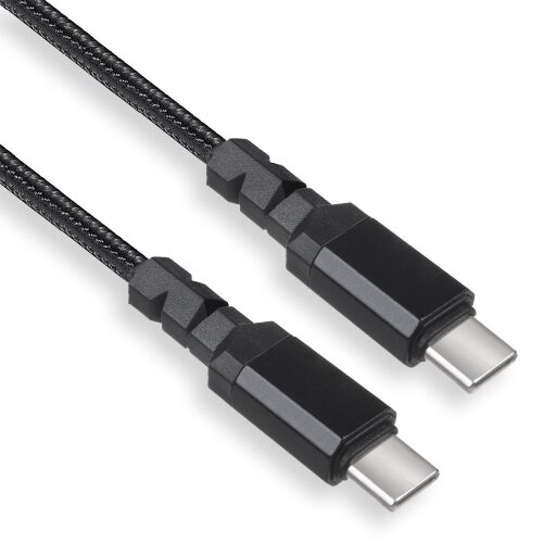 Zbliżenie kabla USB-C do USB-C Maclean z plecionym wzorem