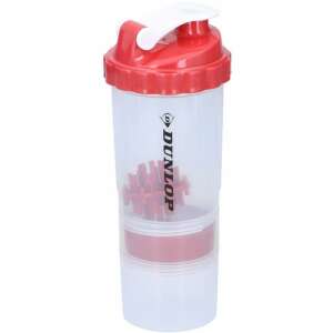Dunlop Fitness Shaker palack, 3 az 1-ben, piros, 550ml, keverőgolyóval - Keverőpohár & Shaker
