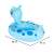 Kék felfújható orrszarvú úszógumi kék pöttyökkel csecsemők és kisgyermekek számára, 15kg súlyhatárral, 60cm x 45cm