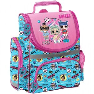 Paso LOL Surprise Queens iskolatáska, merevfalú, ergonomikus, rózsaszín és kék hátizsák lányoknak - Paso