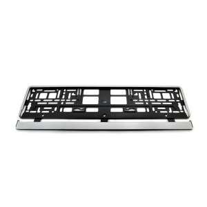 EALMEU Premium License Plate Holder, Silver Metallic, Durable and Resistant Plastic - EALMEU