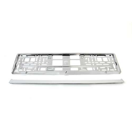 EALMEU Silver License Plate Holder, Premium, Durable and Resistant Plastic, for Cars, Trucks, SUVs