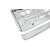 EALMEU Silver License Plate Holder, close-up view, Premium, Durable and Resistant Plastic