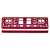 Red license plate frame, EALMEU, premium, durable, plastic, for cars, trucks, and SUVs