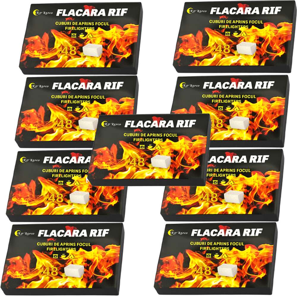 432 db Teno Fire Starter Cube készlet, 9 doboz, gyújtópirulák, hosszú égési ido, központi futés, kandallók, kályhák, kempingezés, túrázás