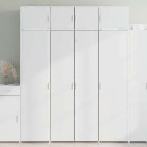 vidaXL Fehér Fa Tárolószekrény - 80x42,5x225 cm 102806265