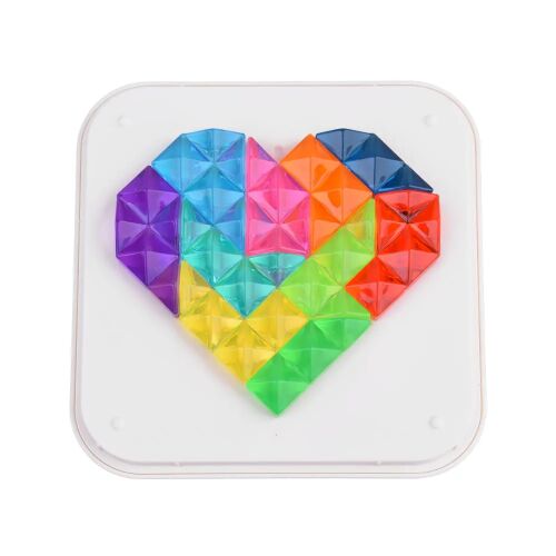 OKTATÓJÁTÉK GEMSTONE CHALLENGE szív alakú kirakójáték - Ramiz