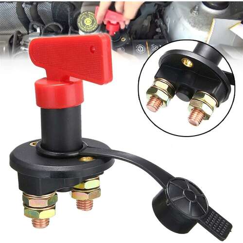 Avex 12V-24V akkumulátor leválasztó kapcsoló kulccsal kamionhoz vagy furgonhoz