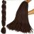 Braiding hair extension, brown synthetic hair for braids