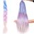 Soulima ombre synthetic braiding hair, blue to pink, comparison with microbraids