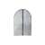 Silver garment bag with zipper, 60x90cm, for storing suits, dresses, and other clothes