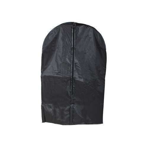 Black garment bag with zipper, 60x90cm, for storing suits, dresses, and other clothes