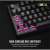 Corsair K70 CORE RGB mechanical gaming keyboard with MLX Red switches, black, close-up of switches