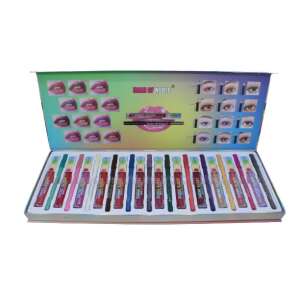 Iman of Noble 12 Lipgloss und 12 Eyeliner Make-up-Set - Lippenstift