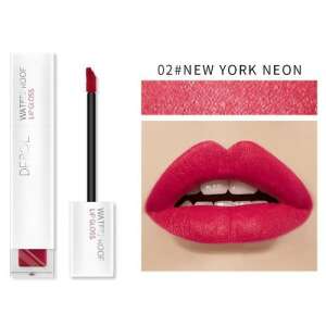 Derol Waterproof Lip Gloss 02 New York Neon Matte Liquid Lipstick, long-lasting, high coverage, transfer-proof, red lipstick - Mouth