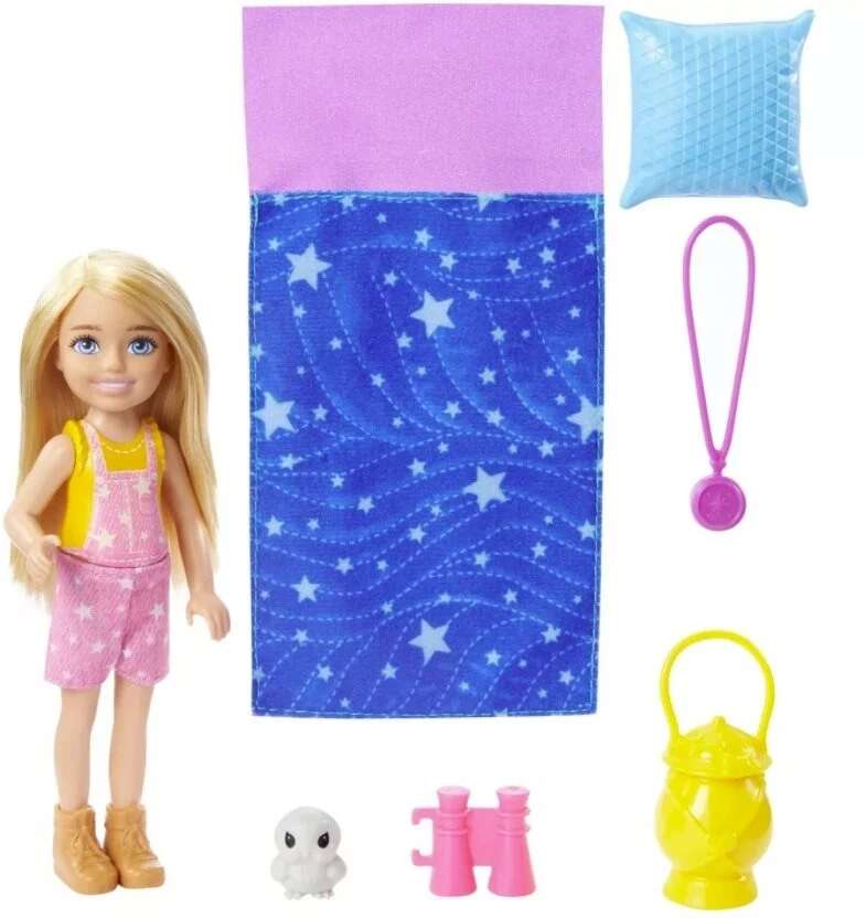 Barbie Chelsea Kempingező Baba - Kalandkészlet