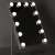 LED makeup mirror with 12 bulbs, white, 30x40cm