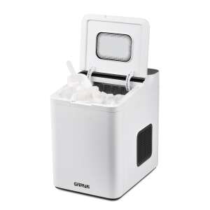 G3 Ferrari ARTIKO DIGIT ice maker with ice cubes, open lid, scoop, white - Ice Cube Maker