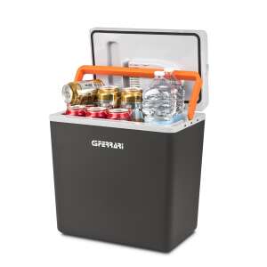 G3 Ferrari IGLÙ 20 electric cooler bag with drinks inside, open lid - Cooler, Ice Pack