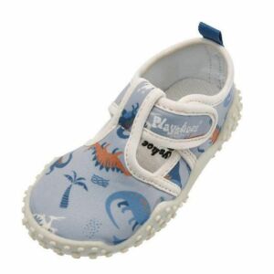 Playshoes Dino Allover Anti-Slip UV50+ Boys' Water Shoes, Grey, 18-19 122108348 - Water shoe