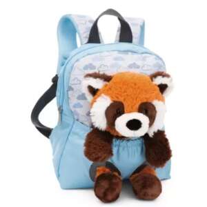 NICI light blue backpack with a red panda plush toy - Preschool Backpack, Bag