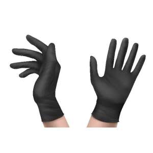 Setino Fekete Nitril Kesztyű - Egyszer Használatos - L