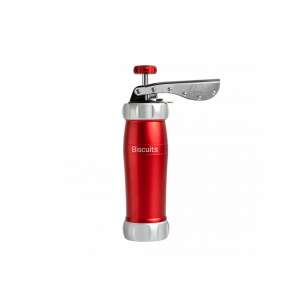 Vörös keksz sajtoló, keksz készítő, Biscuits keksz sajtoló, keksz extrudáló, keksz pisztoly, keksz sajtoló keksz készítéséhez, keksz sajtoló díszítéshez, keksz sajtoló sütéshez, keksz sajtoló otthoni sütéshez, keksz sajtoló professzionális sütéshez - Sütemény kiszúró